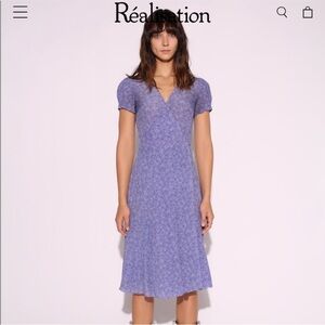 Realisation Par Teale Dress in Blue Floral Print